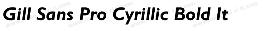 Gill Sans Pro Cyrillic Bold Italic字体转换